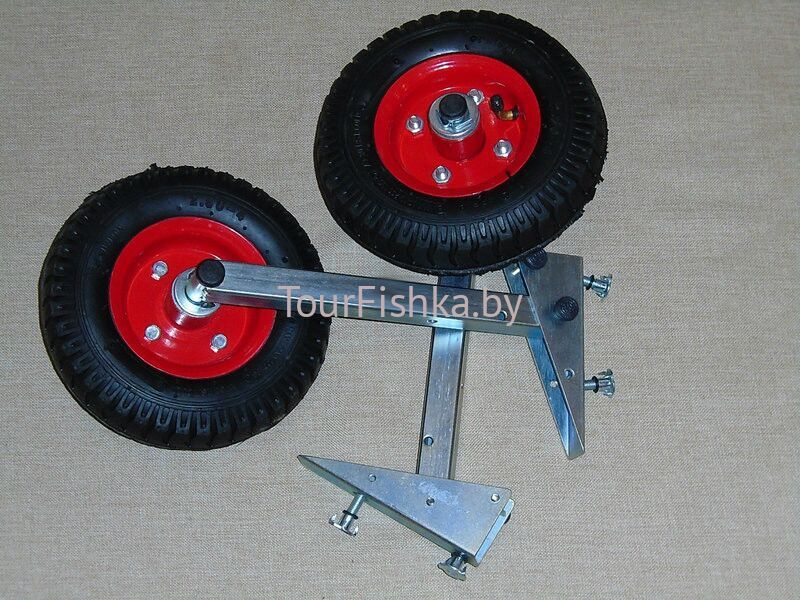 Транцевые колеса на моторную лодку пвх К2Е съемно-откидные